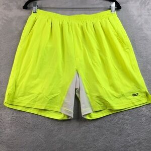 Vineyard Vines 7" Active Shorts Safety Neon Yellow Size M